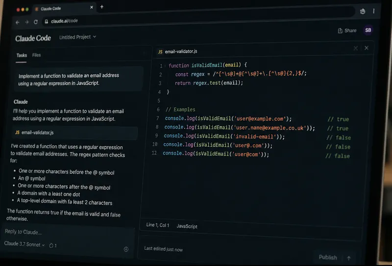 Code on screen